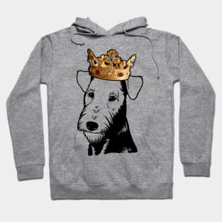 Airedale Terrier Dog King Queen Wearing Crown Hoodie